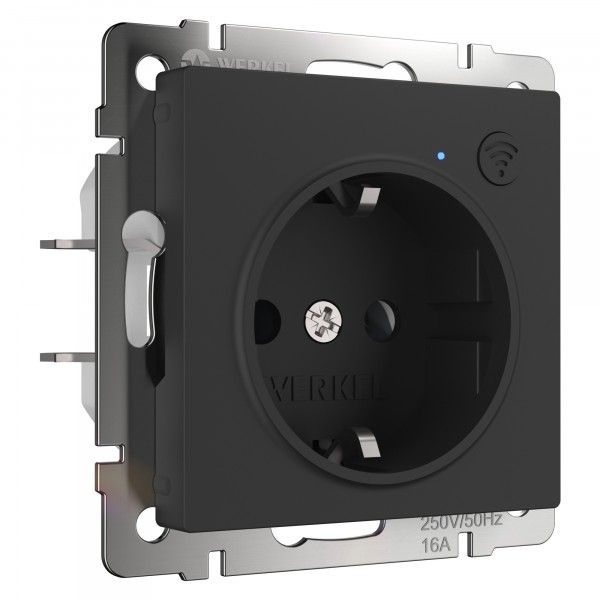 Умная встраиваемая розетка (черный матовый)