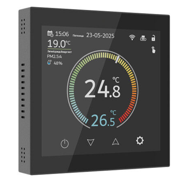 Умный сенсорный терморегулятор (черный)