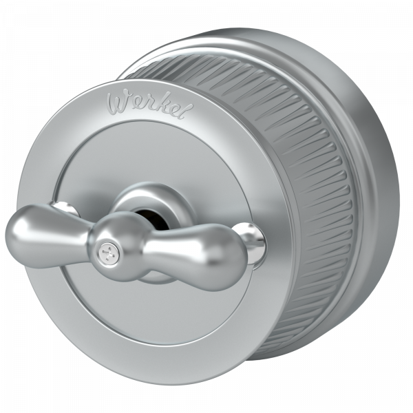 Переключатель одноклавишный (Матовый хром) ретро WL19-01-03