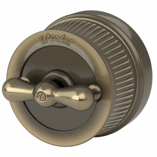 Выключатель на 4 положения двухклавишный (Бронзовый) ретро WL19-01-05