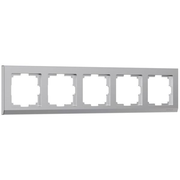 Рамка из поликарбоната на 5 постов Stark графит матовый