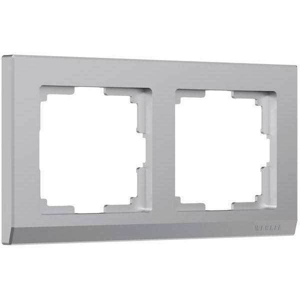 Рамка на 2 поста (серебряный) W0021806