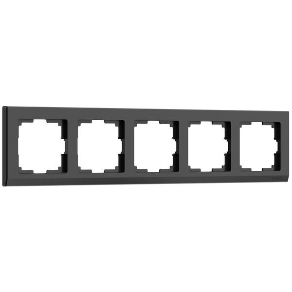 Рамка из поликарбоната на 5 постов Stark графит матовый