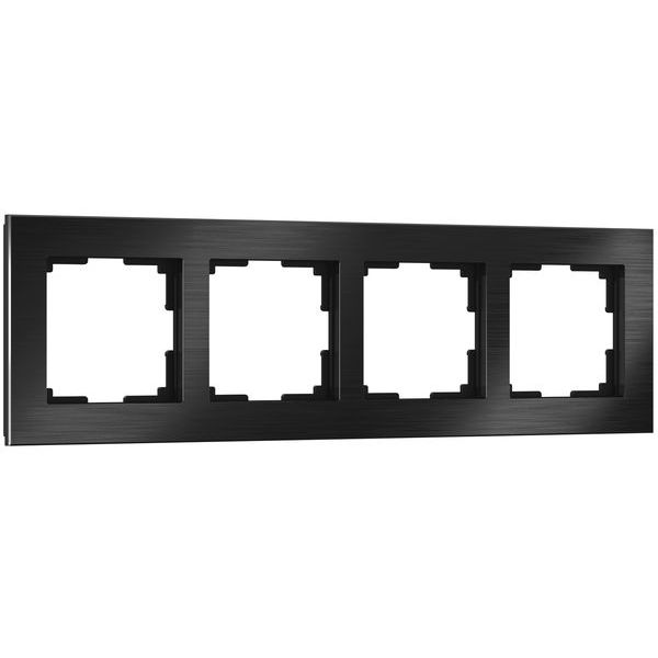Рамка на 4 поста (черный алюминий) W0041708