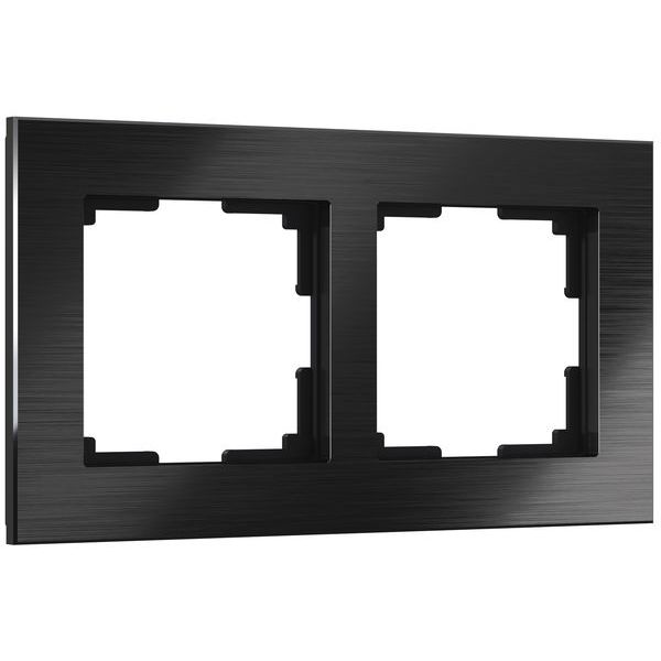 Рамка на 2 поста (черный алюминий) W0021708