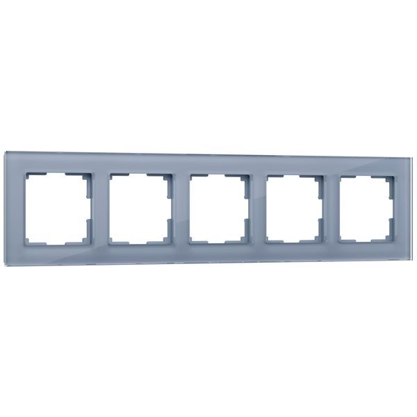 Рамка на 5 постов (серый,стекло) W0051115