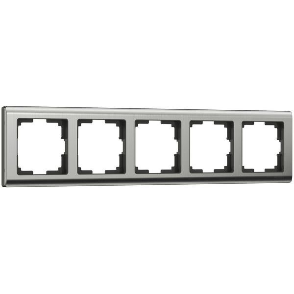 Рамка на 5 постов (глянцевый никель) W0051602