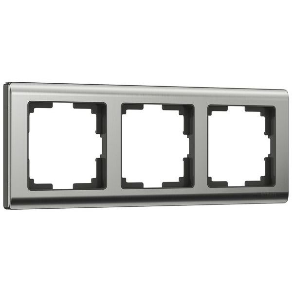 Рамка на 3 поста (глянцевый никель) W0031602