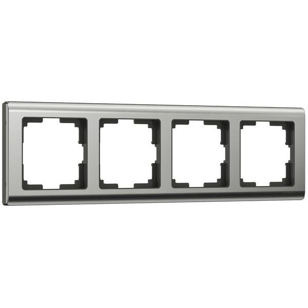 Рамка на 4 поста (глянцевый никель) W0041602
