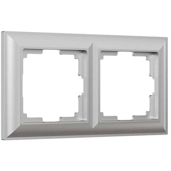 Рамка на 2 поста (серебряный) W0022206