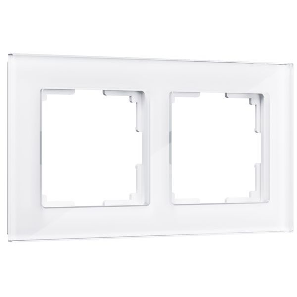 Рамка на 2 поста (белый,стекло) W0021101