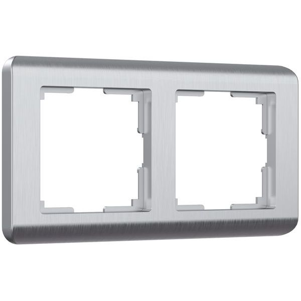 Рамка на 2 поста (серебряный) W0022106