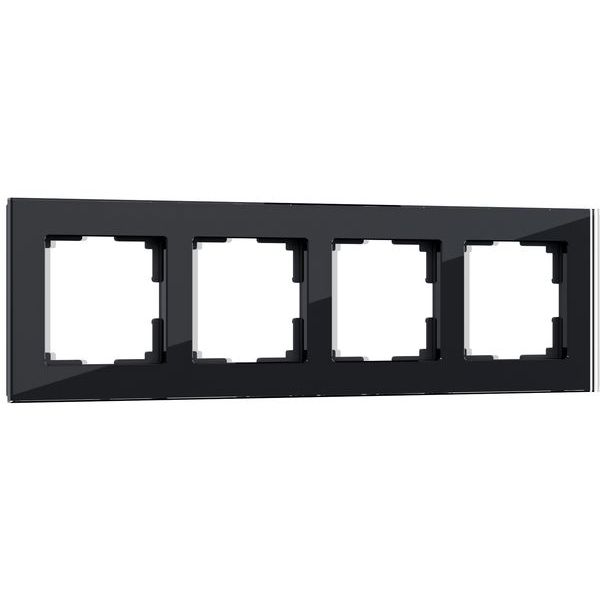 Рамка на 4 поста (черный) W0041108