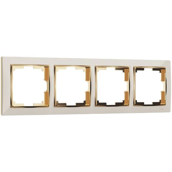 Рамка на 4 поста (слоновая кость/золото) W0041932