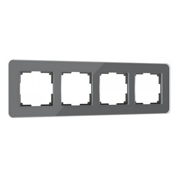 Рамка из стекла на 4 поста Elite графит W0042440