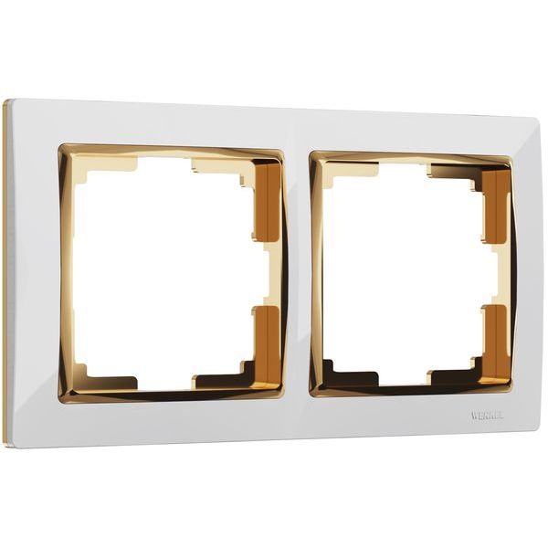 Рамка на 2 поста (белый/золото) W0021933