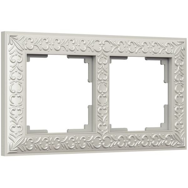 Рамка на 2 поста (жемчужный) WL07-Frame-02