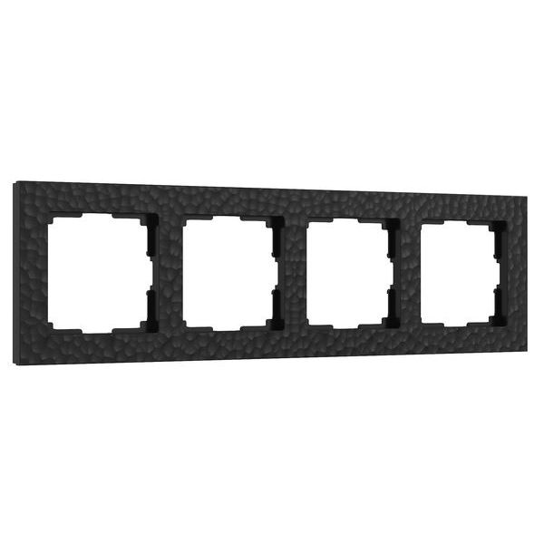 Рамка на 4 поста (черный) W0042408