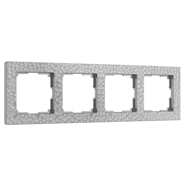 Рамка на 4 поста (серебряный) W0042406