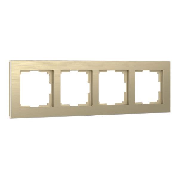 Рамка на 4 поста (шампань алюминий) W0041711