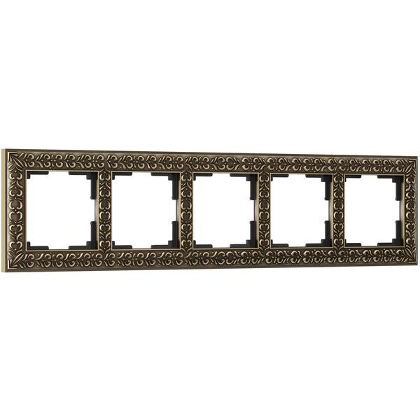 Рамка на 5 постов (бронза) WL07-Frame-05