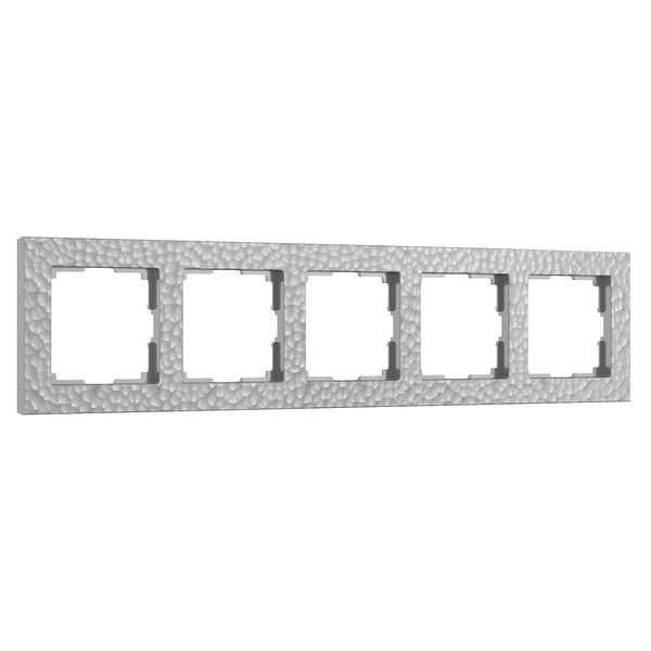 Рамка на 5 постов (серебряный) W0052406
