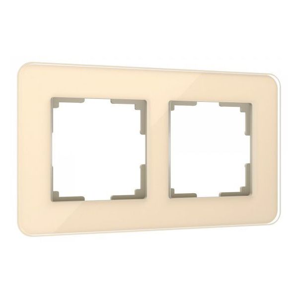 Рамка из стекла на 2 поста Elite айвори W0022443